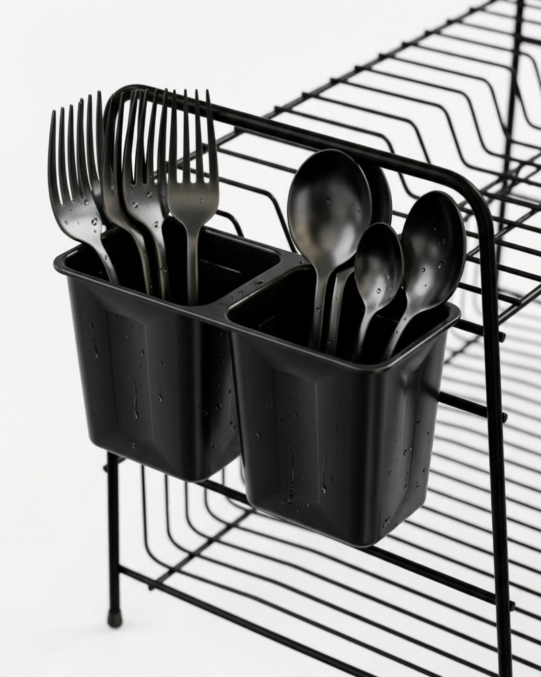 Drainix Metal İki Katlı Bulaşıklık Siyah