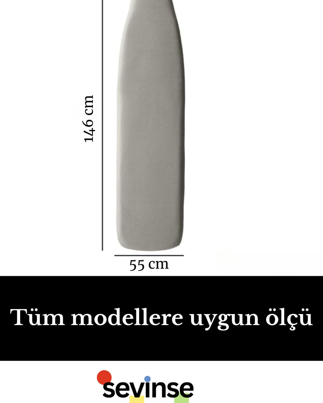 %100 Pamuk, Keçeli Ütü Masası Kılıfı Örtüsü Bezi