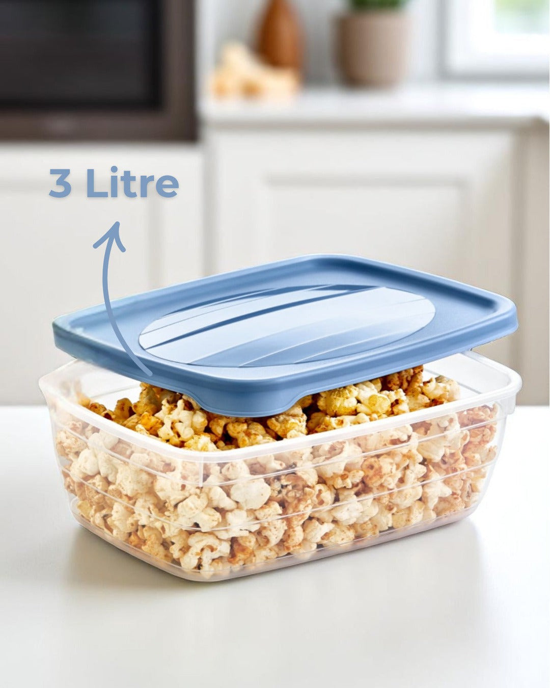 2'li Sebze Ve Meyve Saklama Kabı Mavi 3 Litre