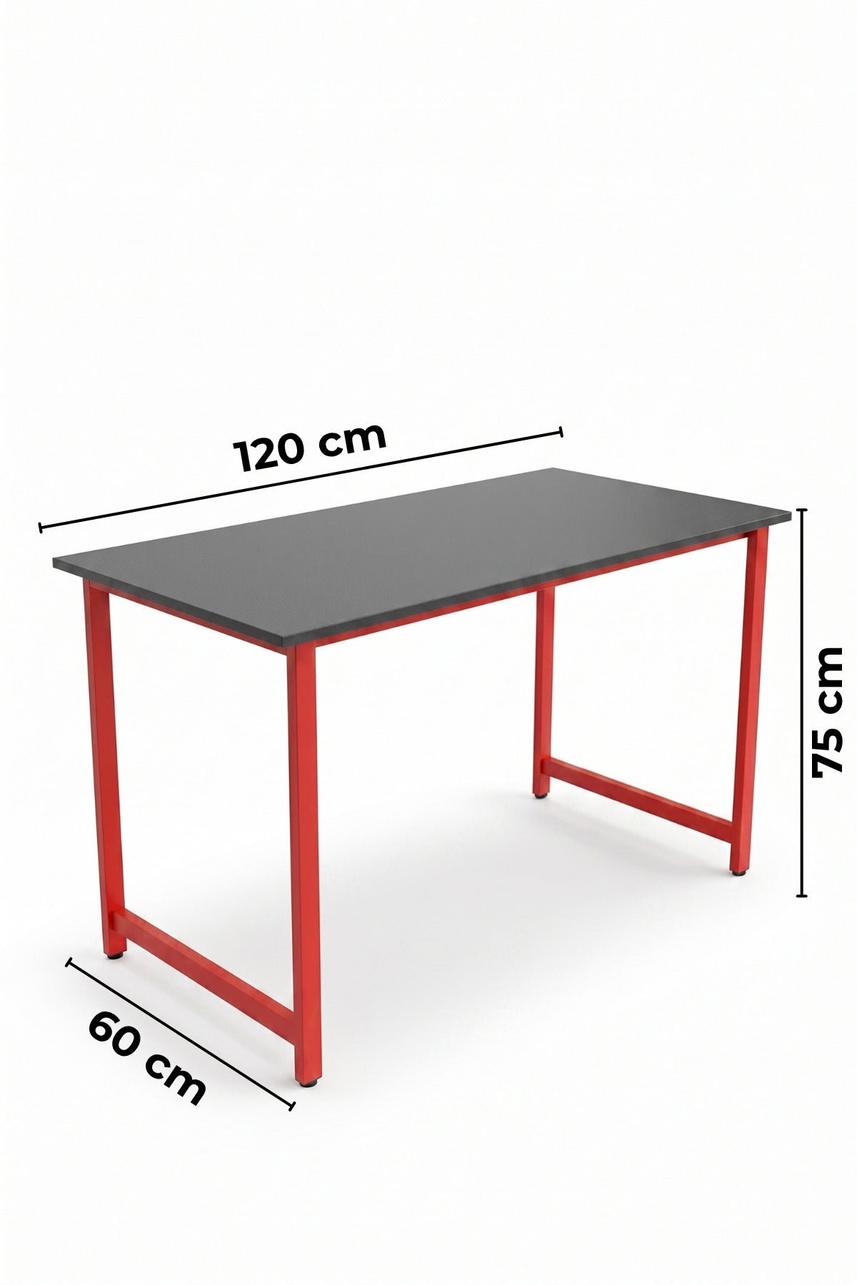 TITAN Antrasit Bilgisayar Oyuncu Masası, Metal Gaming Desk, 120 x 60