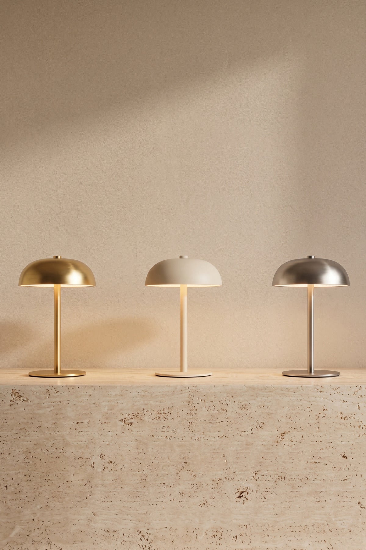 LUMEA Gold Şarjlı Dokunmatik LED Masa Lambası - Kablosuz Dekoratif Abajur