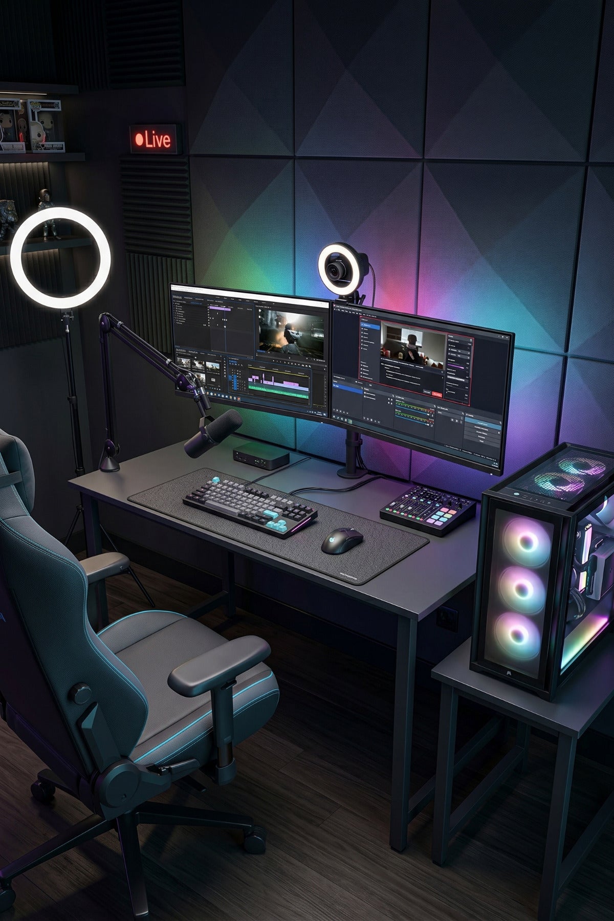 TITAN Antrasit Bilgisayar Oyuncu Masası, Metal Gaming Desk, 120 x 60