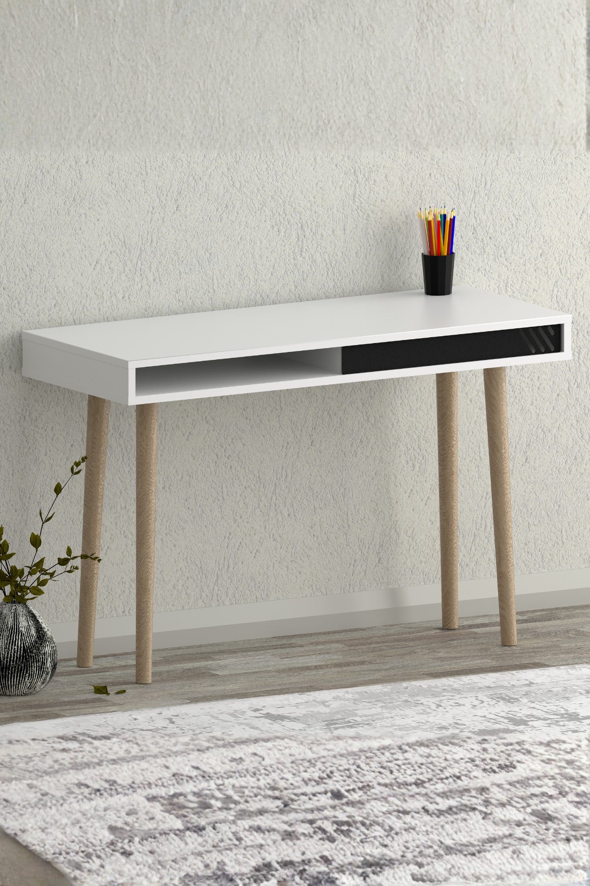 ROMİ Çalışma Masası Beyaz 114 x 74 x 45 cm
