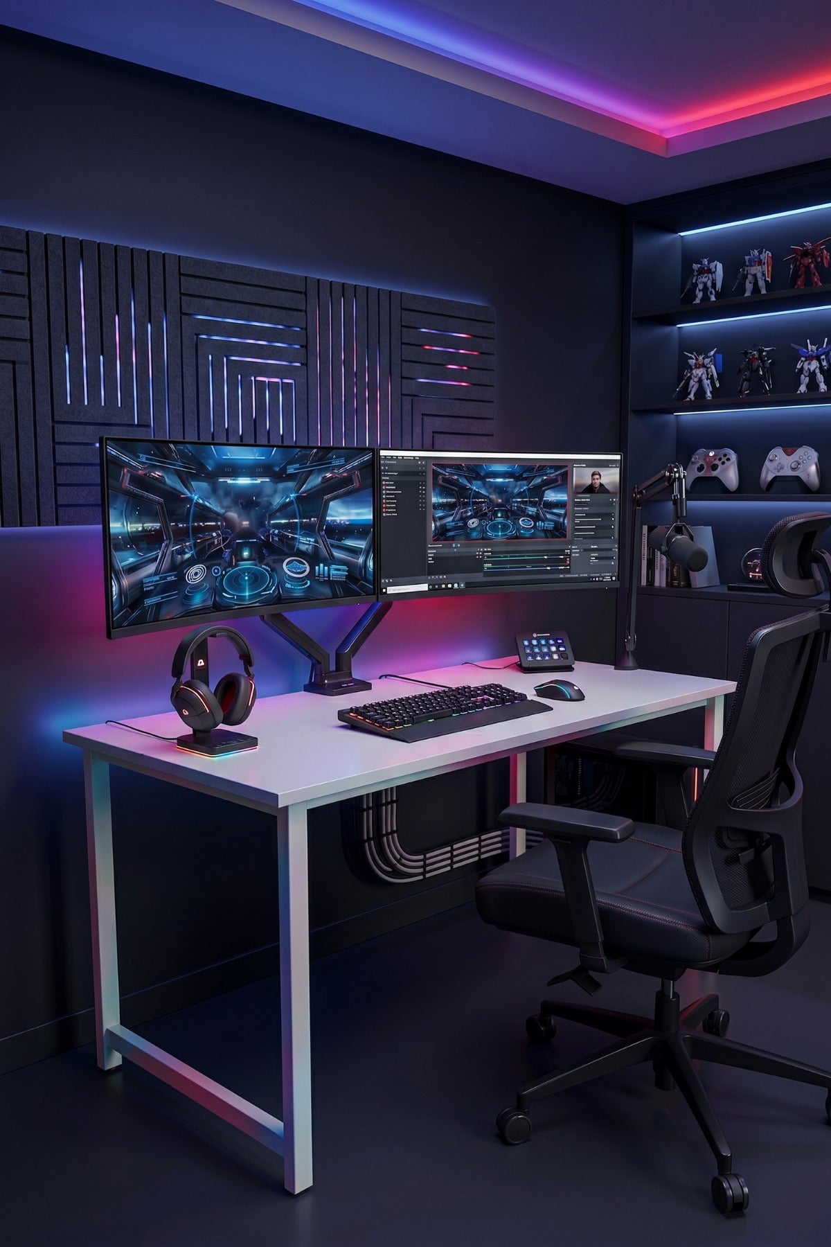 TITAN Antrasit Bilgisayar Oyuncu Masası, Metal Gaming Desk, 120 x 60