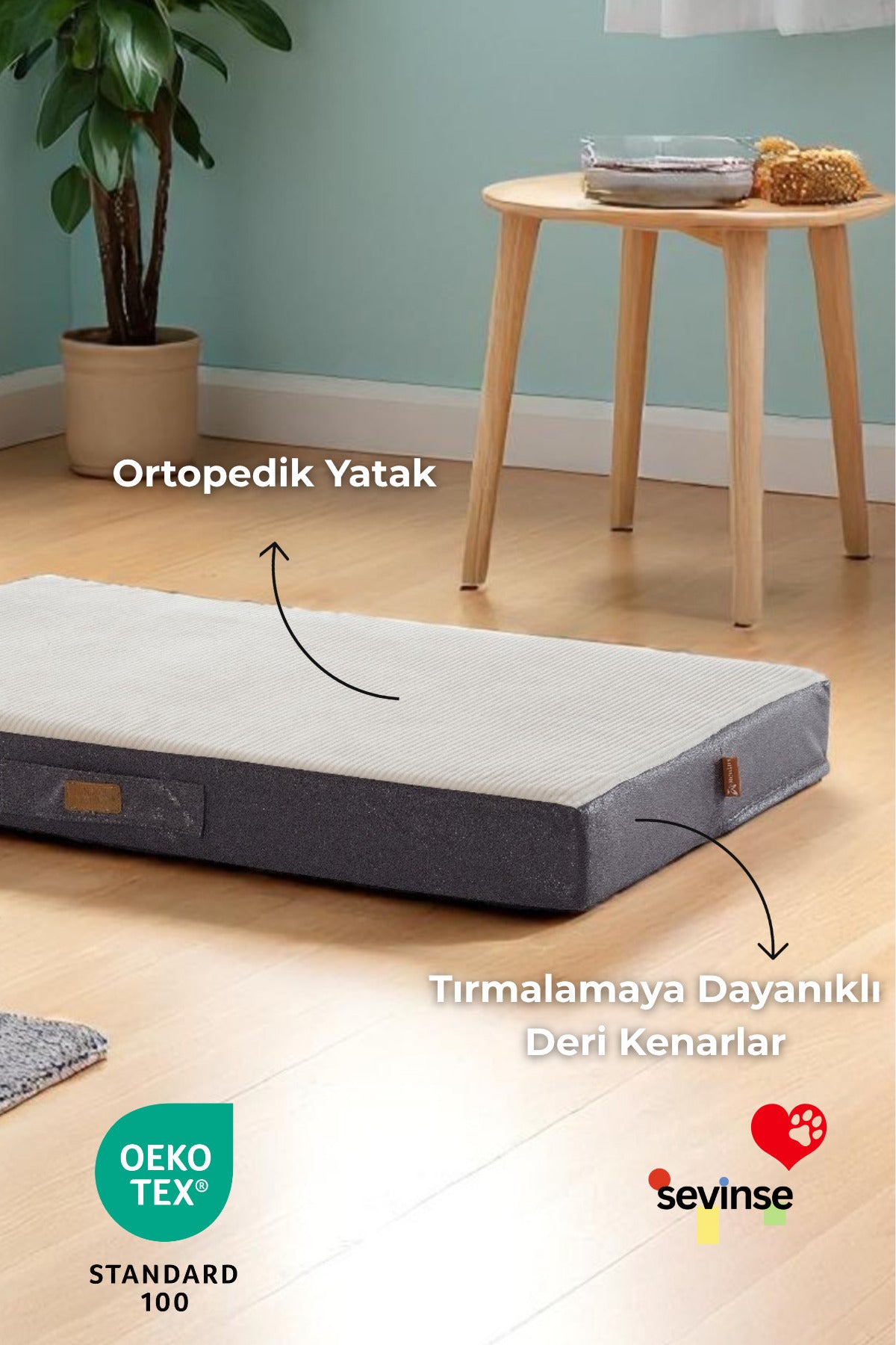 BUDDY Ortopedik Kedi ve Köpek Yatağı Krem
