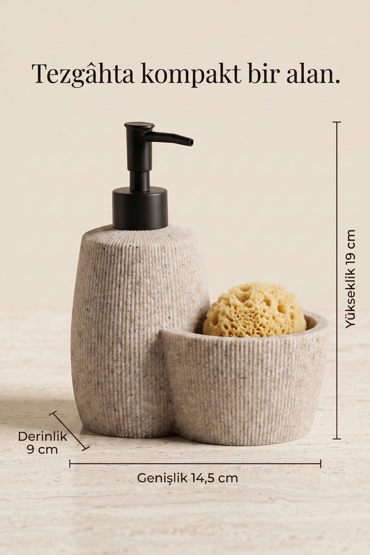 DUNA Kum Beji Polyresin Sıvı Sabunluk, 400 mL