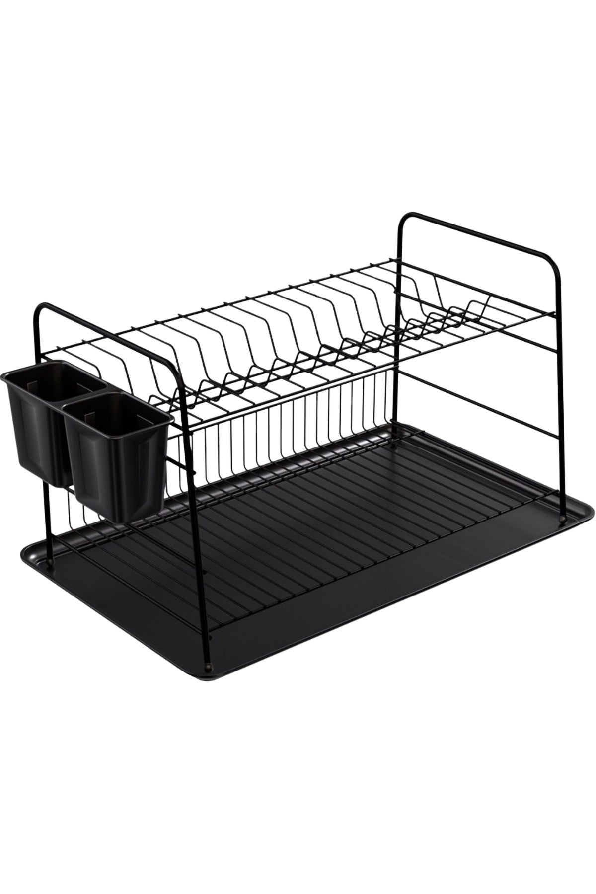 Drainix Metal İki Katlı Bulaşıklık Siyah