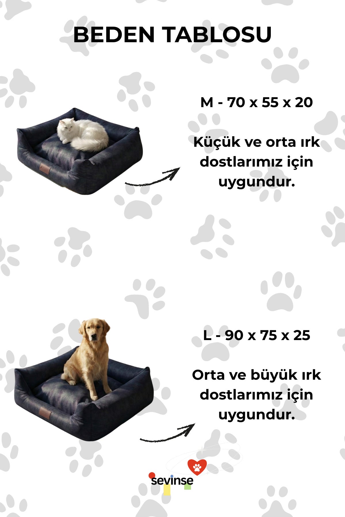 Indigo Zümrüt Rengi Kedi ve Köpek Yatağı, Kaymaz Tabanlı, Yıkanabilir Kılıf ve Minder