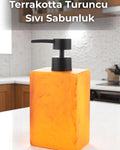 Terrakotta Seramik Sıvı Sabunluk — Turuncu