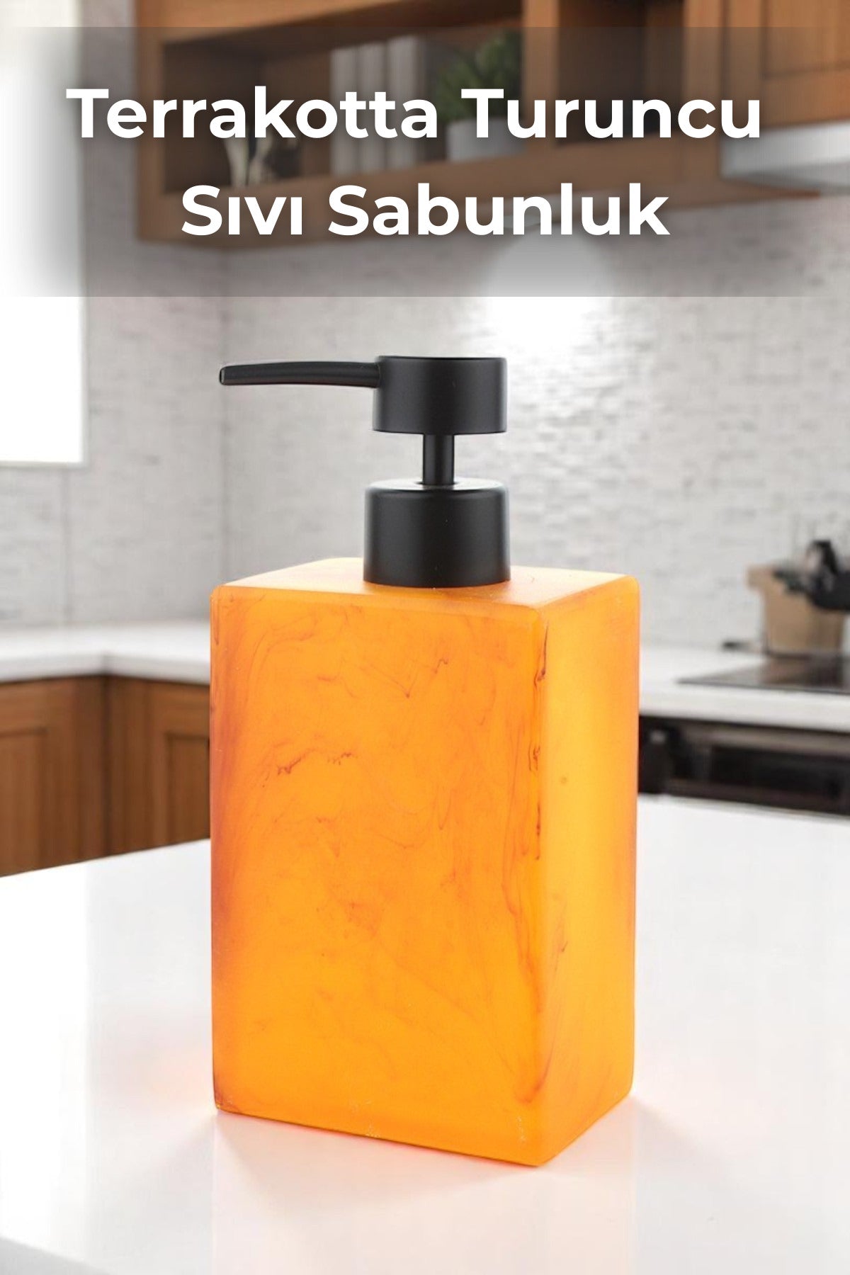 Terrakotta Turuncu Sıvı Sabunluk