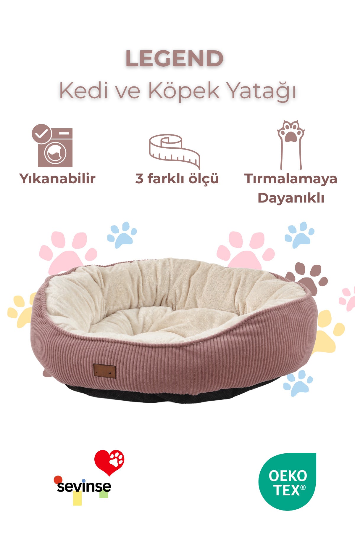 Legend Pudra — yıkanabilir, 3 farklı ölçü, tırmalamaya dayanıklı