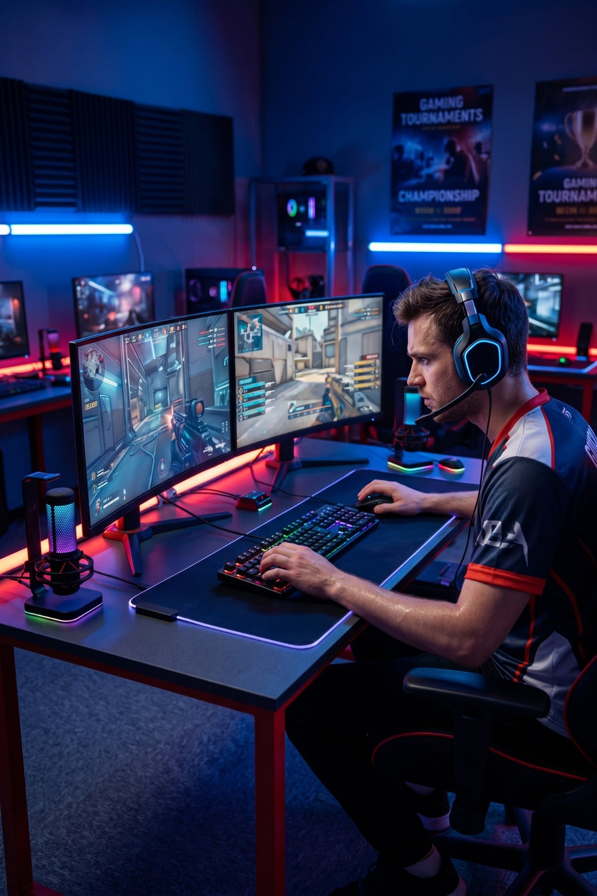 TITAN Antrasit Bilgisayar Oyuncu Masası, Metal Gaming Desk, 120 x 60