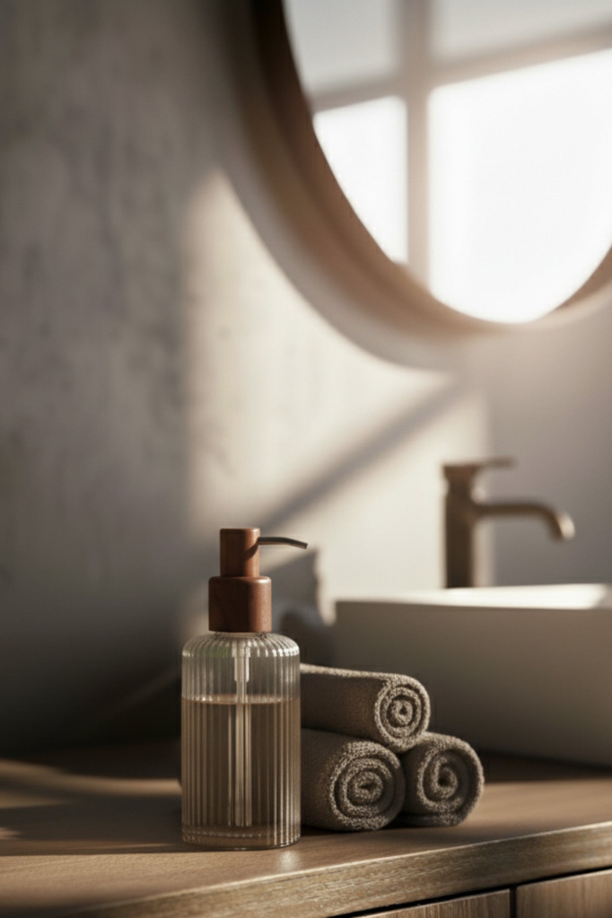 Linea Akasya Kapaklı Cam Banyo Sabunluk