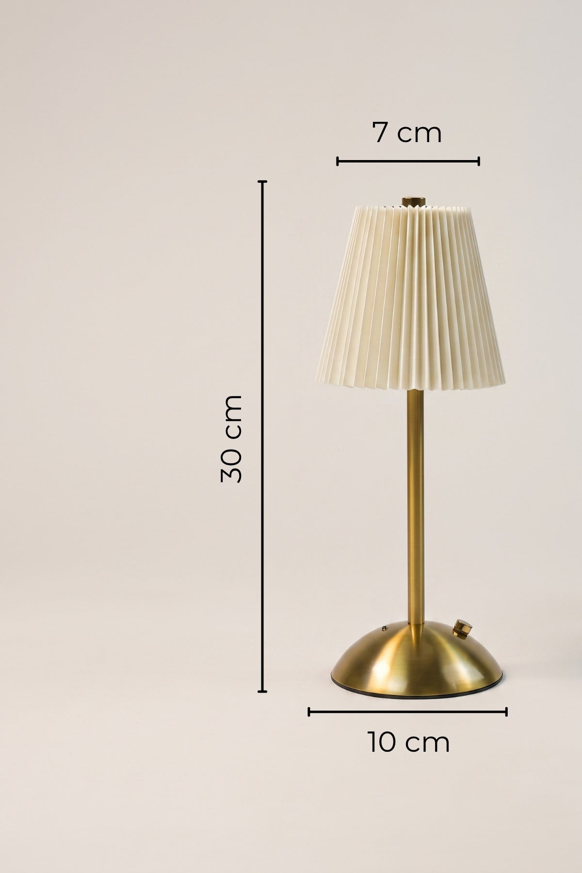 Vesper Krem Gold Şarjlı Dokunmatik Masa Lambası