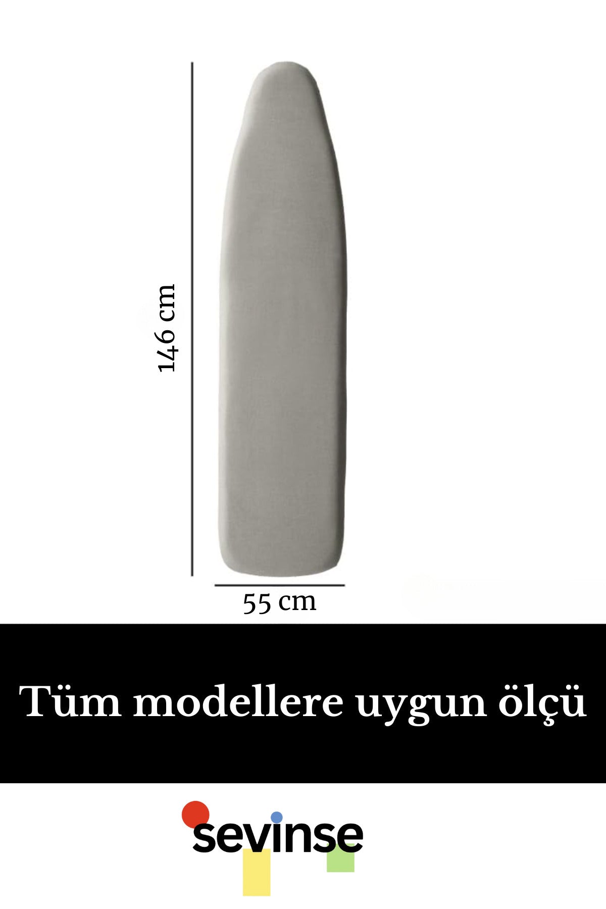 %100 Pamuk, Keçeli Ütü Masası Kılıfı Örtüsü Bezi