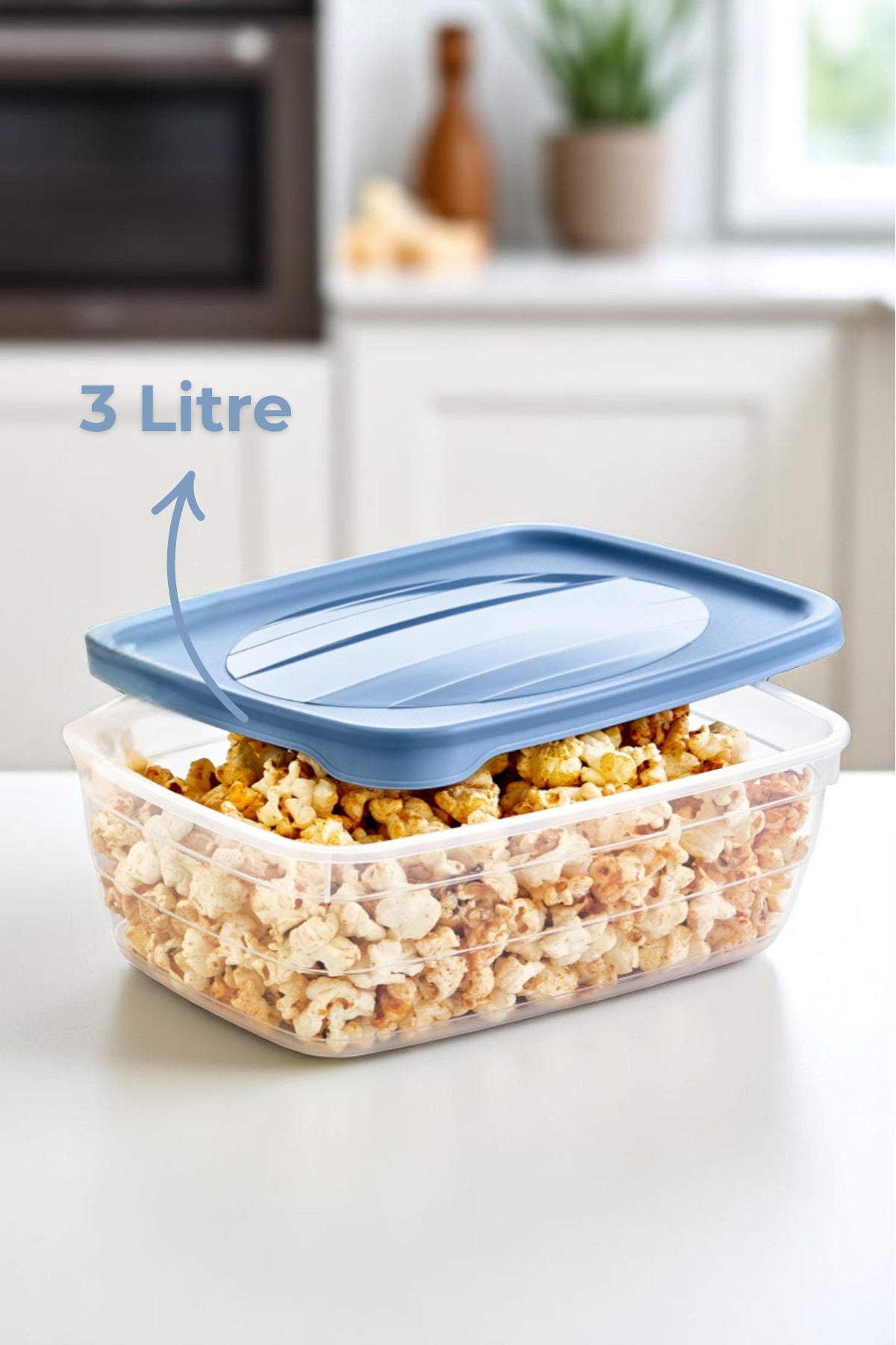 2'li Sebze Ve Meyve Saklama Kabı Mavi 3 Litre