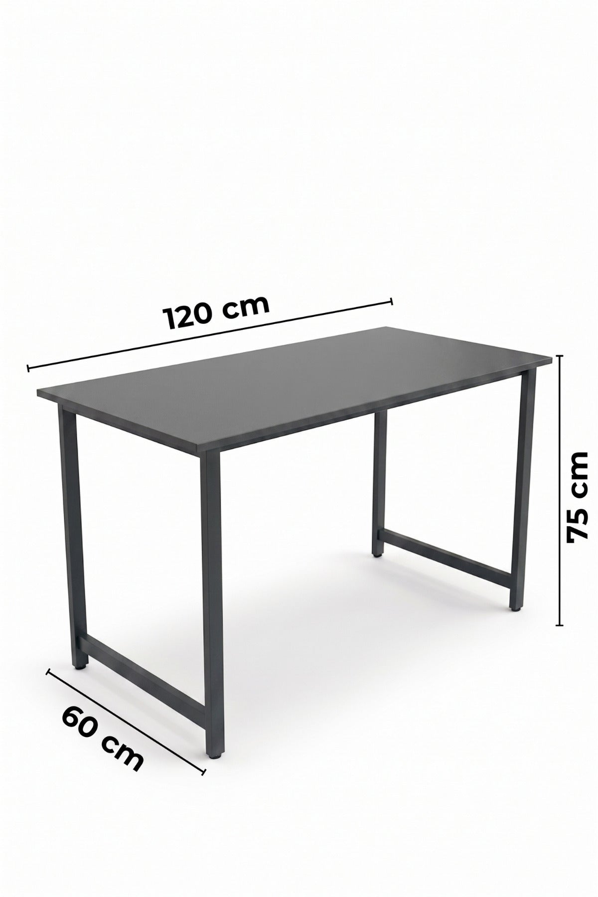 TITAN Antrasit Bilgisayar Oyuncu Masası, Metal Gaming Desk, 120 x 60