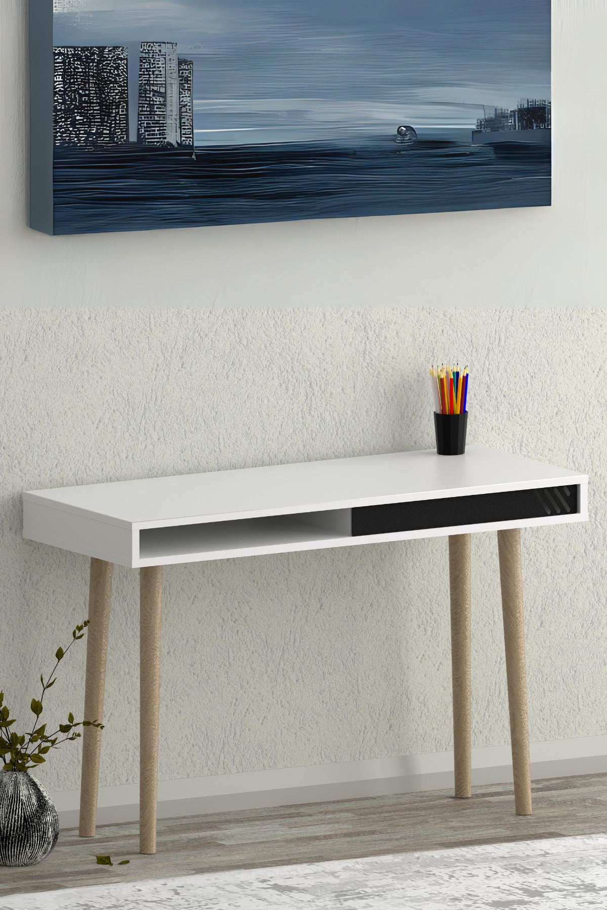 ROMİ Çalışma Masası Beyaz 114 x 74 x 45 cm