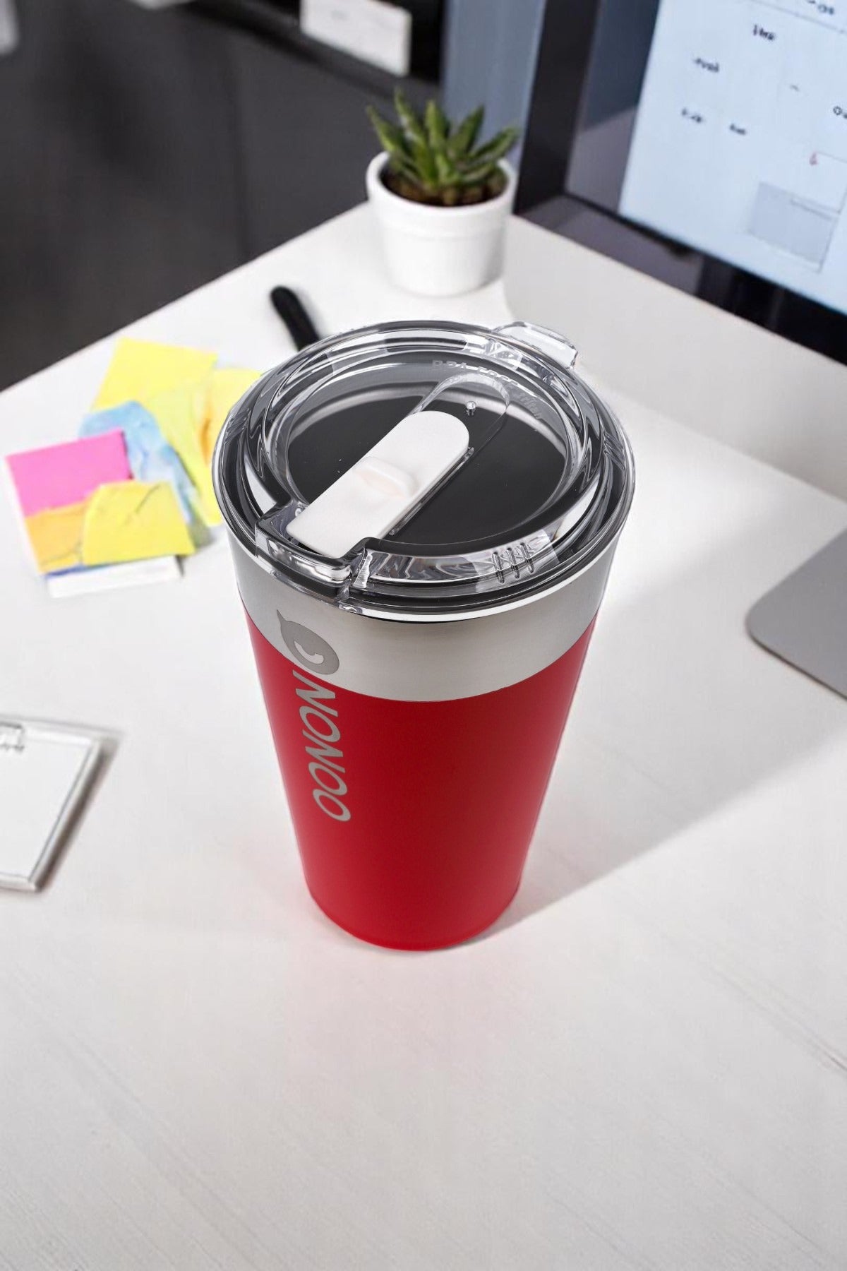 Nonoo Paslanmaz 316 Çelik Vakumlu 580mL Termos, Termos Bardak, Transit Mug Sarı