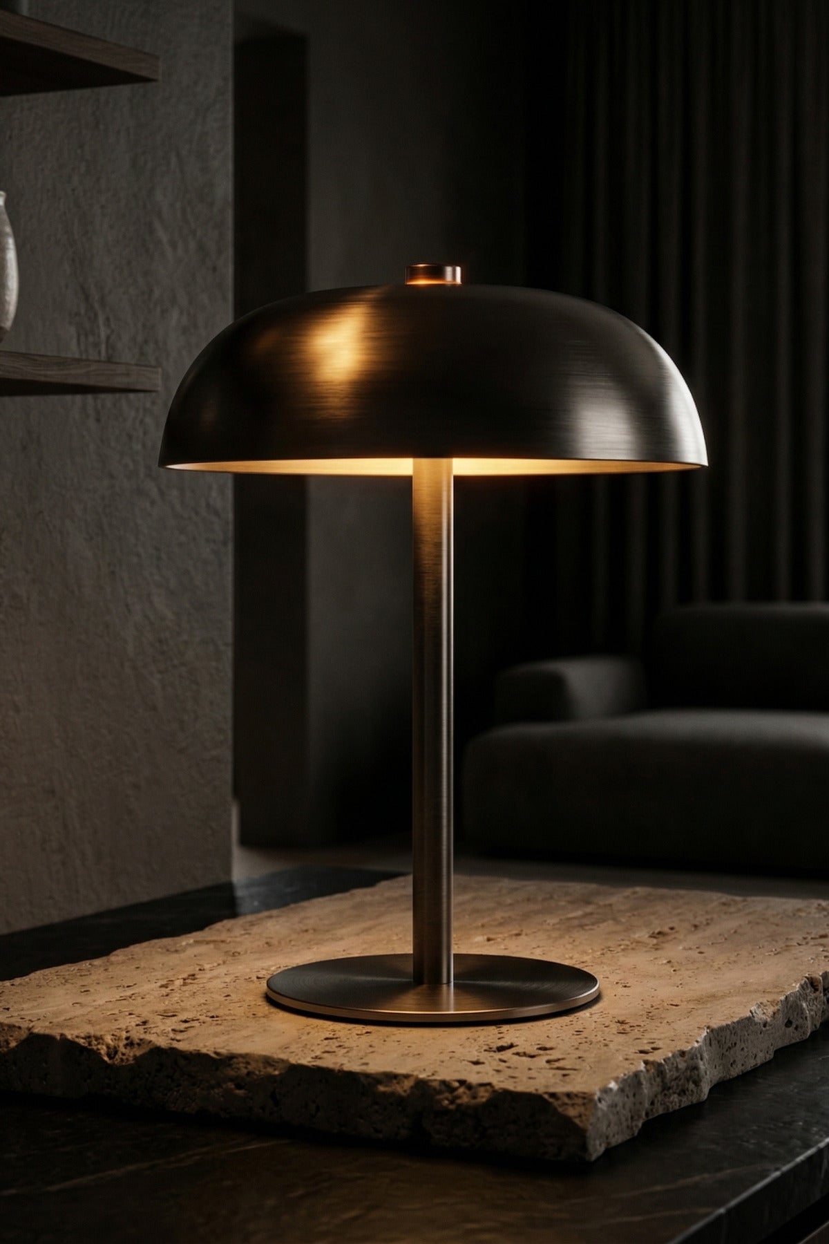 LUMEA Gold Şarjlı Dokunmatik LED Masa Lambası - Kablosuz Dekoratif Abajur
