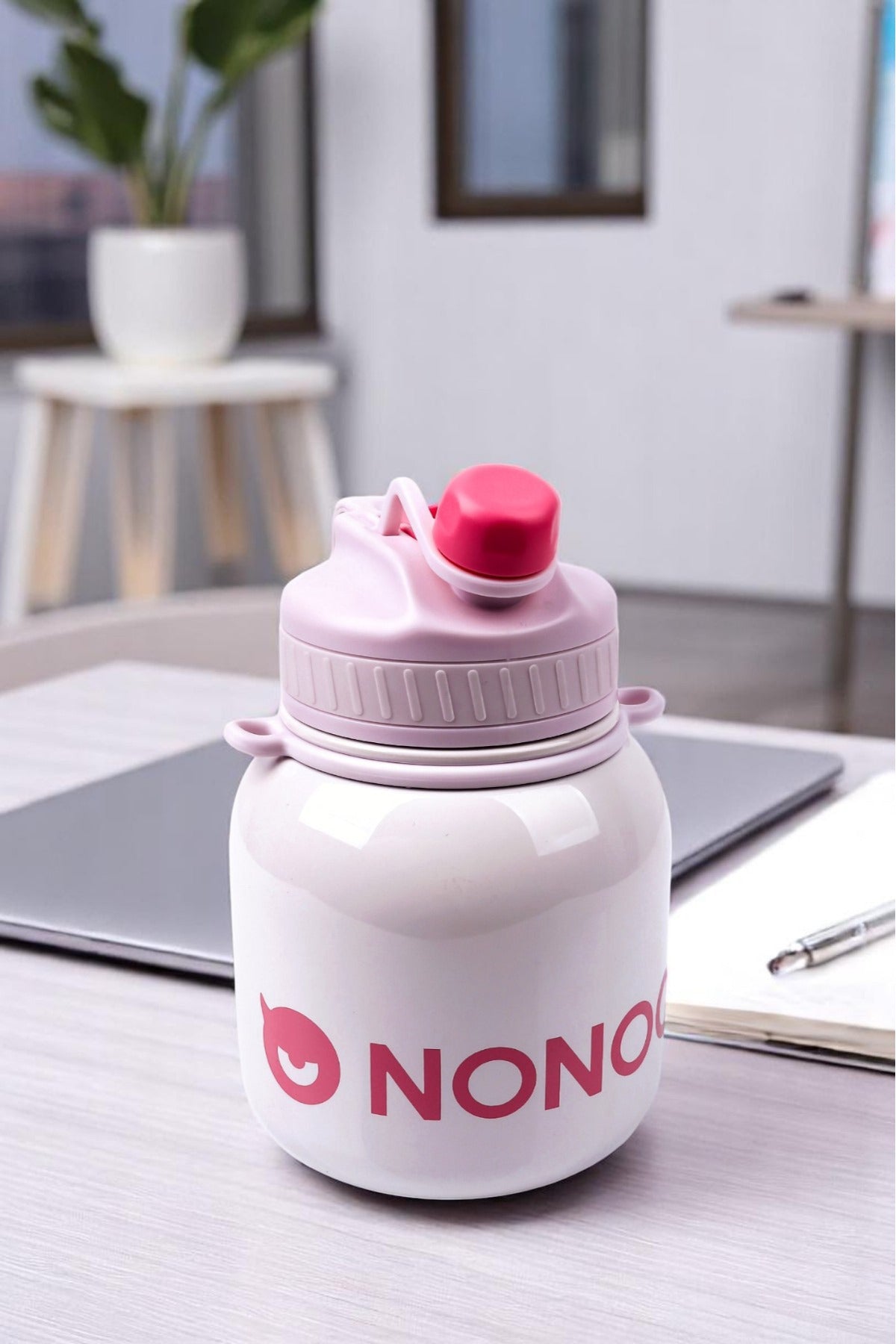 Nonoo 316 Çelik 1 Litre Mor Termos - Çift Katmanlı Yalıtım, Koku Tutmaz, Hafif ve Sağlam