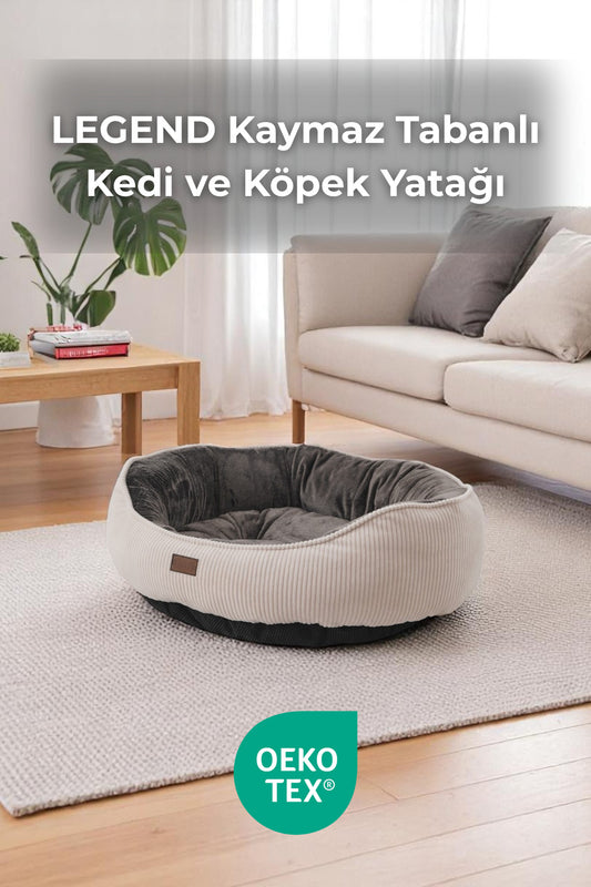 Legend Gri Kedi ve Köpek Yatağı, Kaymaz Tabanlı