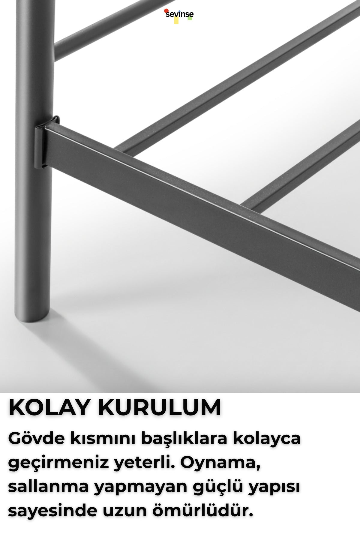 Ranza, İki Katlı Ranza, Metal Ranza, Ayrılabilir Ferforje Metal Ranza, 90x190 CM Turuncu