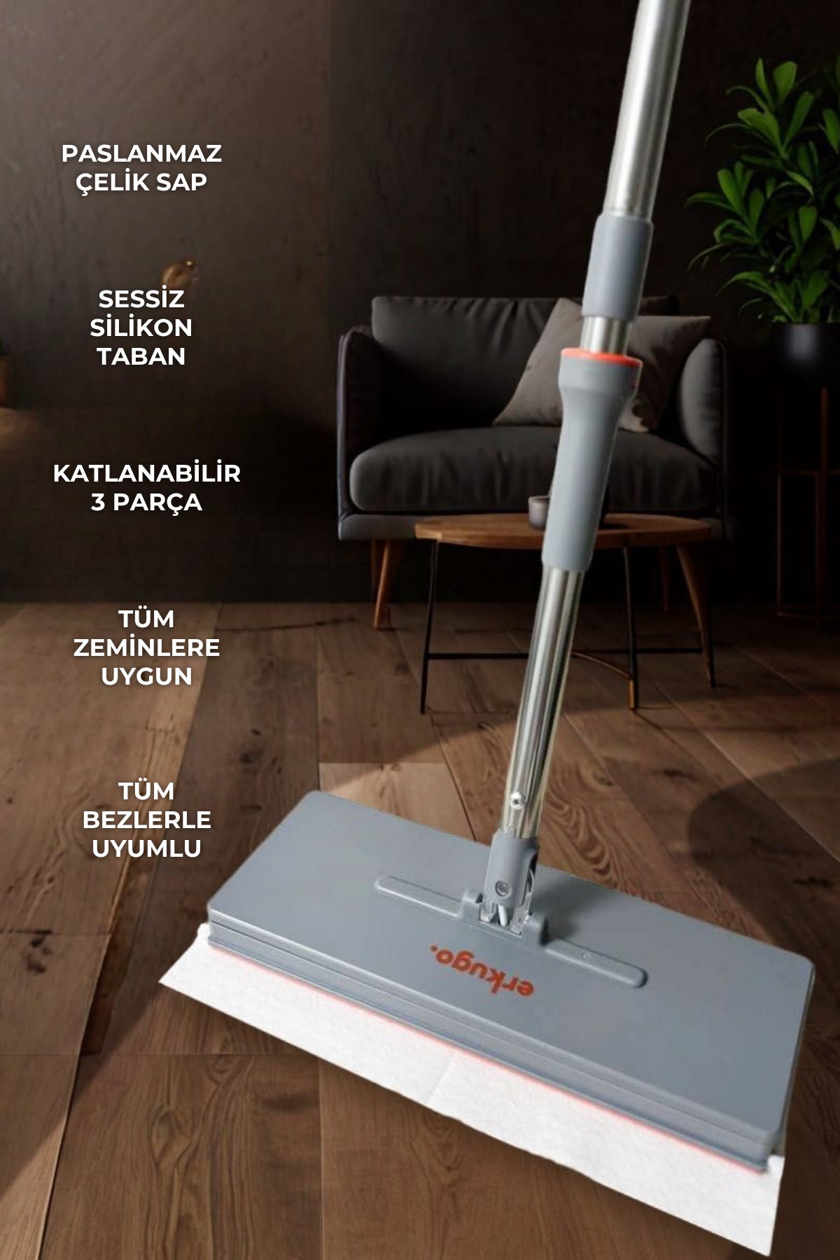 Akıllı Mop Paleti Otomatik Temizlik Seti - 5 Adet Bez