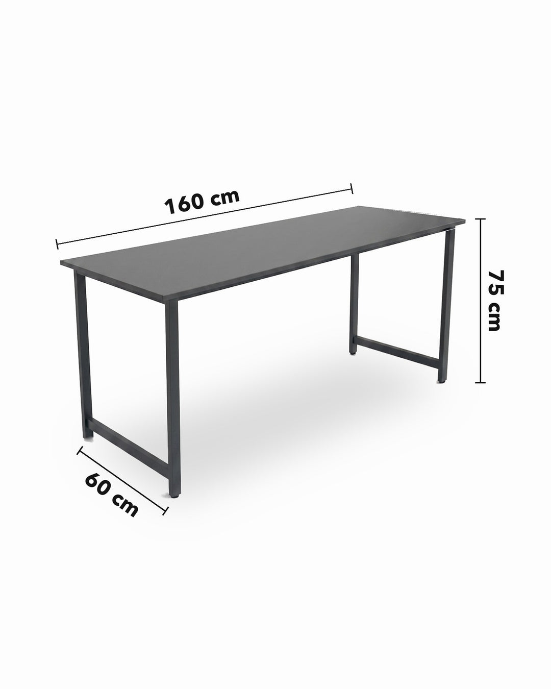 Titan Oyuncu Masası Antrasit ölçüleri: 160 × 60 × 75 cm
